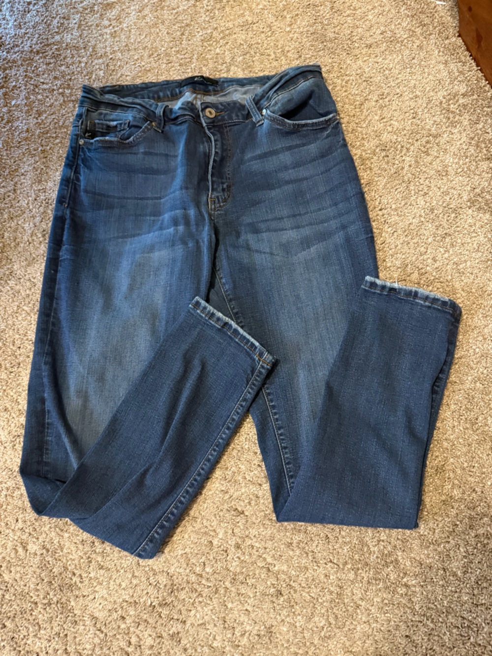 KanCan Dark Blue Straight Leg Women's Jeans